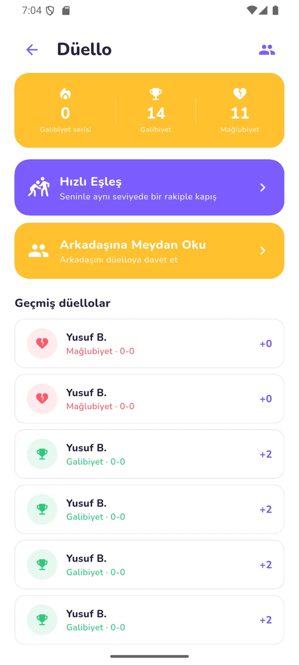 Arkadaş düellosu
